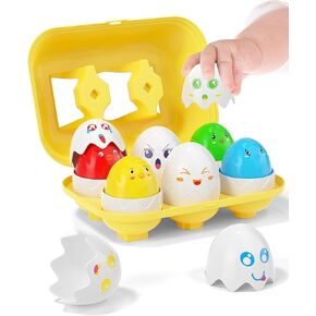 Easter Egg Toys for 1 2 3 Years Old Babies Boys Girls Kids, Toddler Easter Basket Stuffers Prefilled Easter Eggs with Toys Inside Filled Infant Montessori Toys Gift Ages 1-3, 2-4, 3-5