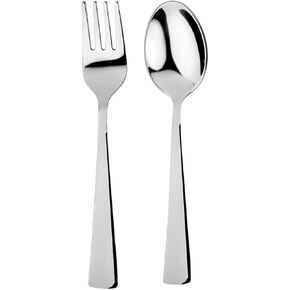 Ahimsa Stainless Steel Forks & Spoons | Cutlery Set | Kids Utensil Set | 100% BPA Free & Dishwasher Safe (Classic Stainless)