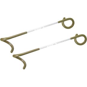 M METERXITY 2 Pack Camping Lantern Hook Hanger - S-Shaped Hook Stainless Steel Non-Slip Lamp Hanger, Apply to Outdoor/Camping/Hiking (Sandy Brown)