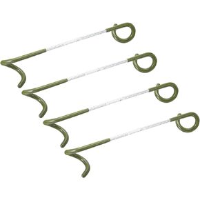 M METERXITY 4 Pack Camping Lantern Hook Hanger - S-Shaped Hook Stainless Steel Non-Slip Lamp Hanger, Apply to Outdoor/Camping/Hiking (Olive Green)