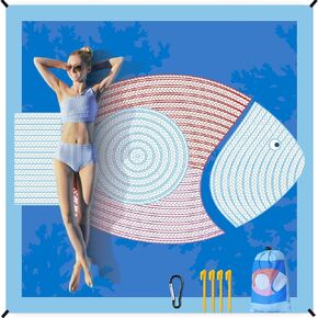 AISPARKY Beach Blanket Waterproof Sandproof Extra Large Beach Mat Quick Drying Outdoor Picnic Durable Portable Blanket for Travel Camping Hiking Beach Festival Picnic