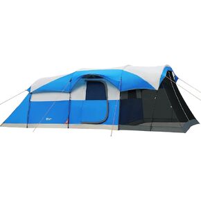 PORTAL 6/8 Person Family Camping Tent with Screen Room, Water Resistant Big Tunnel Tent with Rainfly, Large Family Tent for Outdoor Camping, Party