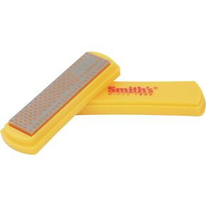Smith’s 50447 4-Inch Diamond Sharpening Stone – Yellow – Plastic Cover Included – Fine 750 Grit – Lightweight & Compact – Sharpen Hooks, Knives & Tools