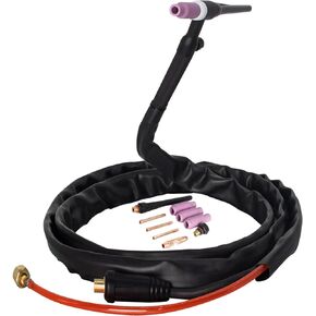 Uweld TIG Welding Gun,150A WP17V Argon TIG Torch with Red Air hose, Air Cooled Lift TIG Torch 35-50mm² Plug Connector (35-50mm² Connector)