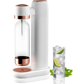 Sparkling Water Maker Soda Maker Machine for Home, Soda Streaming Machine for Carbonating with 1L PET Bottle, Fizzy Water Maker, Compatible with Screw-in 60L CO2 Carbonator(Not included)