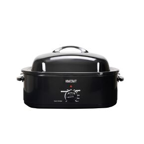 HomeCraft Electric Roaster Oven, 18-Quart Capacity for Turkey, Chicken, Meat, Vegetables, Full-Range Temperature Control, Lift-Out Rack, and Removable Enamel Pot Included, Black in Saudi Arabia