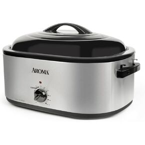 AROMA 22Qt. Roaster Oven with self basting lid stainless steel