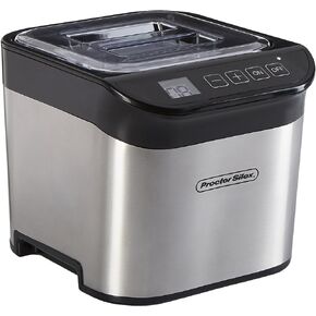 Proctor Silex Regular or Greek Yogurt Maker Machine with LCD Display, BPA-Free Storage Container, 32 oz, Stainless Steel (86300)