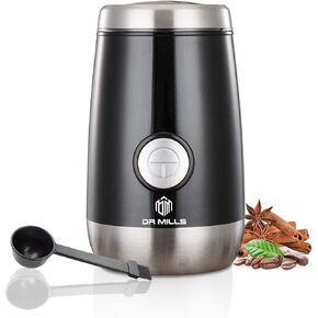 DR MILLS DM-7445 Coffee Grinder Electric Grinder Spice and Herb Grinder, Blade & cup made with SUS304 stianlees steel food grinders electric