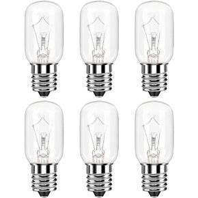 Neanete Microwave Light Bulb for Under Range Hood Appliance Refrigerator T8 40 Watt 125V E17 Intermediate Base Warm White Replacement Bulb for 8206232A, 1890433, AP4512653, WB25X10030 Pack of 6