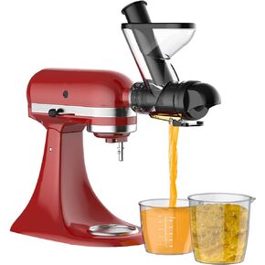 Gvode Masticating Juicer Attachment for KitchenAid Stand Mixer, Cold Press Juicer Machine, Slow Masticating Juicer Attachment with Dual Feed Chute, As kitchen Aid Slow Juicer Attachment