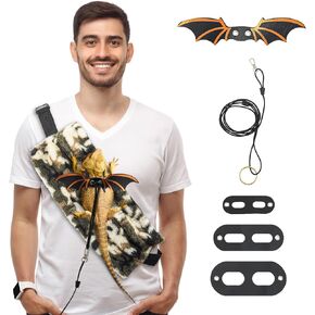 حاملة حبال التنين الملتحية من أفونت مع مجموعة مقود وسرج، مجموعة حاملة حيوانات أليفة صغيرة للسفر في الهواء الطلق - تركواز in Kuwait