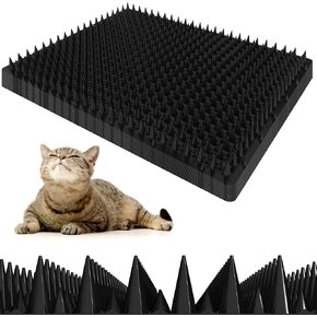 12 Pack Upgraded Scat Mat For Cats - 16 x 13 Inch Cat Repellent Mat With Uneven Spikes Is An Effective Pet Training Mat Device For Cat Repellent Indoor & Outdoor To Deter Cats & Other Animals