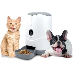 Smart Pet Feeder, Programmable Portion Control with Built-in HD Video Camera and Bowl, Automatic Cat Feeders, WiFi Camera, APP Control, Dry Food Dispenser, Puppy Supplies, Voice Recorder