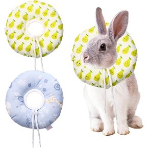 Avaner 2 Pcs Rabbit Recovery Collars, Small Pet After Surgery Protective Cone Collars for Rabbit, Guinea Pig, Kitten