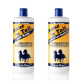 Mane 'N Tail Shampoo & Conditioner Combo Set (32 oz Each) For Horses and Humans For A "Down to the Skin" Cleansing and Conditioning