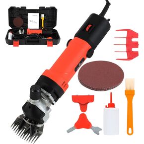 Cordless Electric Professional Sheep Shears,Rechargeable Heavy Duty Animal Grooming Clippers,Electric Shearing Clipper for Sheep,Goat,Cattle&Other Farm Livestock Pet(2*4000mAh Lithium battery)