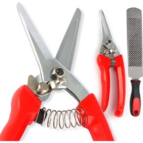 Premium hoof trimmers with Mini hoof rasp File (8-inch) - Nail Clippers for goat Sheep, Alpaca, Lamb, Pig -hoof trimmer - goat nippers - hoof trimmers for goats - Rasp Hoof File