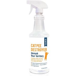 Cat Pee Destroyer - Cat Urination Stain & Urine Odor Eliminator for Home - Cat Deodorizer for Litter Box, Carpet, Mattress, Couches, Furniture, & Floors - 32 oz