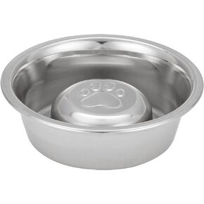 وعاء تغذية بطيء من الفولاذ المقاوم للصدأ من شركة Neat Pet Brands للكلاب والقطط - يناسب مغذيات أكثر إتقانًا وغيرها من المغذيات المرتفعة (3/4 كوب)