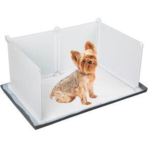 Dog Litter Box with High Walls,Indoor Dog Potty for Small to Medium Dogs Like Corgie French Bulldog,etc.No Spill Silicone Pee Pad Holder Tray for Dogs Work with Most Training Pads and Easy to Clean. in Kuwait