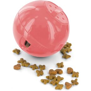 PetSafe Slimcat Slow Feeder Ball for Cats - Interactive Puzzle Game for Your Cat - Fill with Food and Treats - Great for Indoor Play for Kittens and Adult Cats, Portion Control and Fast Eaters (Blue)