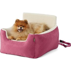 Lesure Small Dog Car Seat - Waterproof Car Seats for Small Dogs Pet Seat with Clip-On Leash for Travel Carrier Booster Bed, Black