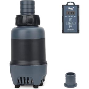 hygger 24V DC Aquarium Water Pump, 396GPH 20W 6.6FT Submersible Pump With Controller, Water Fountain Pump with 2 Nozzles for Fish Tank, Pond, Aquarium, Statuary, Hydroponics