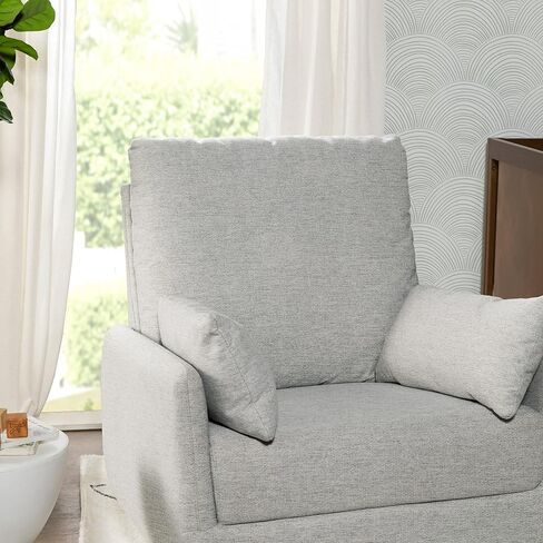 DaVinci Juno Swivel Glider in Ivory Boucle, Greenguard Gold & CertiPUR-US Certified in Saudi Arabia