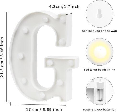 Laerjin Led Marquee Letter Lights, LED Letter Lights Sign Light Up Letters Sign for Home Cafe Bar Party Wedding Birthday Christmas Decoration, Battery Operated Initials Lamp Letters Symbol-& in Saudi Arabia