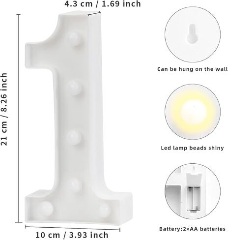 Laerjin Led Marquee Letter Lights, LED Letter Lights Sign Light Up Letters Sign for Home Cafe Bar Party Wedding Birthday Christmas Decoration, Battery Operated Initials Lamp Letters Symbol-& in Saudi Arabia