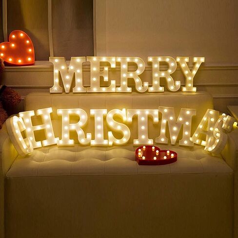 Laerjin Led Marquee Letter Lights, LED Letter Lights Sign Light Up Letters Sign for Home Cafe Bar Party Wedding Birthday Christmas Decoration, Battery Operated Initials Lamp Letters Symbol-& in Saudi Arabia