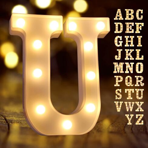 Laerjin Led Marquee Letter Lights, LED Letter Lights Sign Light Up Letters Sign for Home Cafe Bar Party Wedding Birthday Christmas Decoration, Battery Operated Initials Lamp Letters Symbol-& in Saudi Arabia