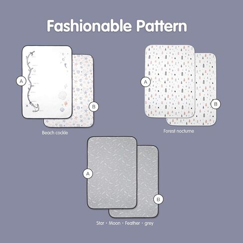 Baby Bed Pad Waterproof Washable Reusable Toddler Mattress Protector Underpads 4 Layer Bed Wetting Incontinence Pads Cover for Baby Toddler Children and Adults (Gray) in Saudi Arabia