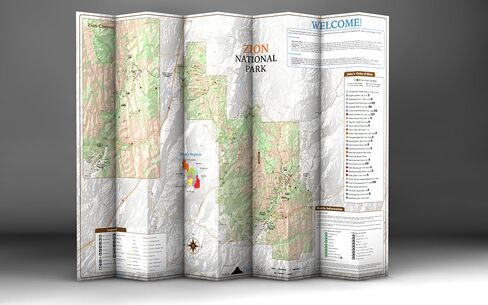 Day Hikes of Zion National Park Map Guide in Kuwait