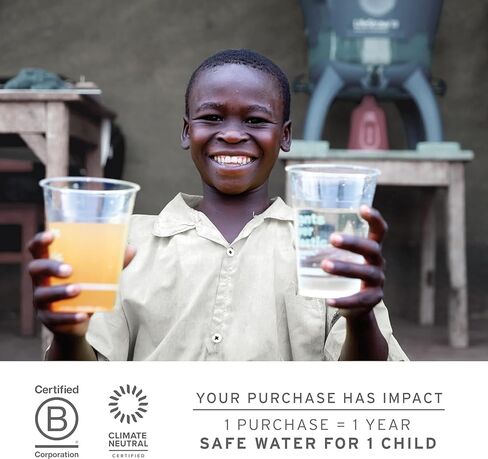 سلسلة LifeStraw Peak - نظام تصفية مياه زجاجة ضغط قابل للطي - 1 لتر للجري والتخييم والمشي لمسافات طويلة والسفر وركوب الدراجات وصيد الأسماك؛ الجبل الأزرق in Kuwait