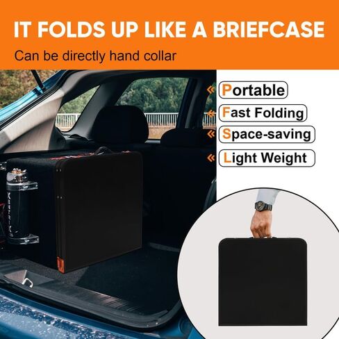 Folding Camping Table,Outdoor Adjustable Height Table with Storage Bag,Lightweight Backyard Foldable Camp Table for Picnic,Party,BBQ,Beach,Hiking,Black in Kuwait