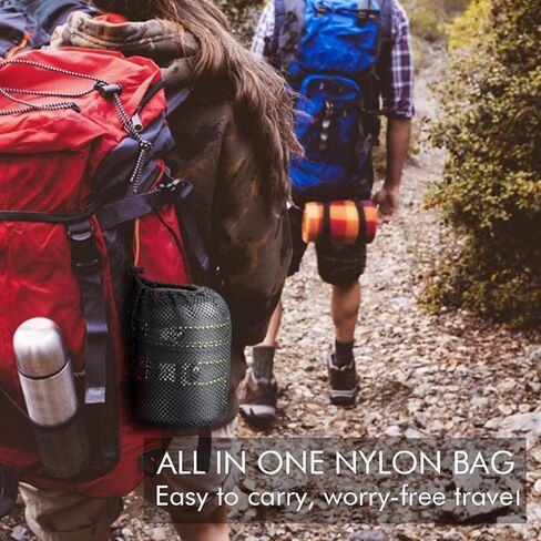 طقم أدوات الطبخ للتخييم للتخييم، طقم وعاء للتخييم لشخص واحد مع موقد تخييم صغير من الفولاذ المقاوم للصدأ بطبقة مزدوجة معزول حراريًا لحقيبة الظهر معدات الطبخ للمشي في الهواء الطلق in Kuwait