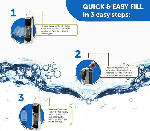 Flame King SodaBuddy 2-Pack، كربونات ثاني أكسيد الكربون 4 أوقية للمياه الفوارة وآلة صنع الصودا in Kuwait