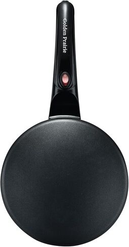 صانعة كريب الشواية مقاس 8 بوصات من جولدن بريري، مقلاة كريب كهربائية غير لاصقة، تحكم تلقائي في الحرارة، مقبض طويل محمول، مع وعاء للخليط، صانع إفطار محمول للفطائر، بلينتز، تشاباتي، تورتيلا in Kuwait