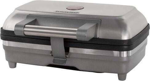 صانعة البيتزا من Chef'sChoice تصنع قطعتين من البسكويت بحجم 4.75 بوصة في 30 ثانية، مكواة غير لاصقة مع قالبين تتميز باستعادة درجة الحرارة بشكل فوري، مثالية للكانولي، 900 واط، فضي in Kuwait