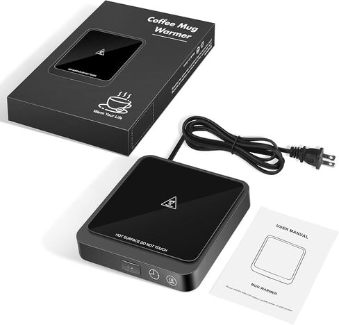 جهاز تسخين كوب القهوة من فيرجوي، جهاز تسخين الأكواب الكهربائي بإغلاق تلقائي لمدة 4 ساعات مع لوحة تسخين كبيرة للمكاتب المكتبية والسفر والمنزل (20 وات) in Kuwait