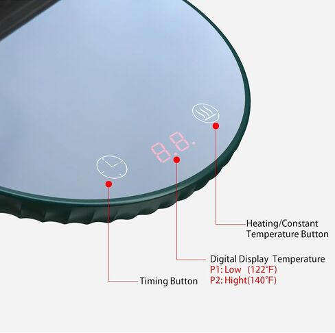 Coffee Mug Warmer, Cup Warmer for Desk with 8H Auto Shut Off, Cup Warmer with 2 Temperature Settings and 1-12H Timer, 122/140℉ Candle Wax Cup Warmer for Hot Tea, Milk at Home/Office in Kuwait