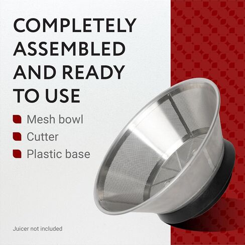 Impresa Replacement Blade for Hamilton Beach Juicer Machine 67601A - Ready to Use Mesh Bowl, Cutter & Base - Electric Juicer Machines Vegetable and Fruit Stainless Steel Centrifugal Blade - 6"x2.75" in Saudi Arabia