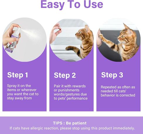 رذاذ رادع للقطط، طارد للقطط للاستخدام الخارجي والداخلي، رذاذ لتدريب القطط لمنع القطط من خدش النباتات والأثاث in Kuwait