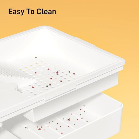 BUCATSTATE Turtle Tank Aquarium, Acrylic Tortoise Tank Starter Kit with Water Pump Filter, Basking Platform, Bottom Drainage for Hatchling Hermit, Crabs, Crayfish, Small Reptiles in Kuwait