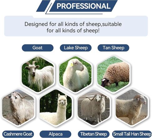Cordless Electric Professional Sheep Shears,Rechargeable Heavy Duty Animal Grooming Clippers,Electric Shearing Clipper for Sheep,Goat,Cattle&Other Farm Livestock Pet(2*4000mAh Lithium battery) in Saudi Arabia