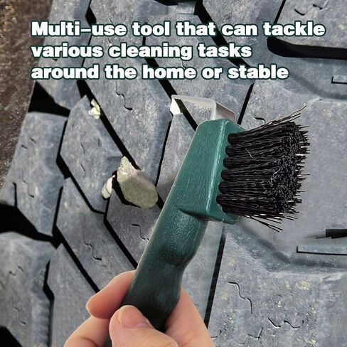 inoreal Sturdy Horse Hoof Pick Brush - Essential Equestrian Horse Grooming Tool for Gentle Hoof Care and Maintenance in Saudi Arabia