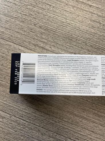 durvet Duramectin Ivermectin Paste 1.87% for Horses, 0.21 oz (Pack of 2) in Saudi Arabia