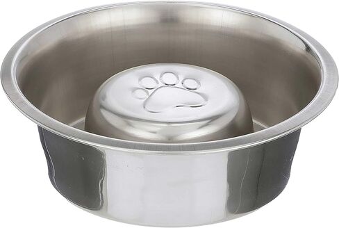 Neater Pet Brands Stainless Steel Slow Feed Dog Bowl for Fast Eating Large Breed, Metal Slow Feeder Dog Bowl Fits in Large Neater Feeders, for Puppy or Dogs (>40 lbs), 3 Cup Food Capacity in Kuwait